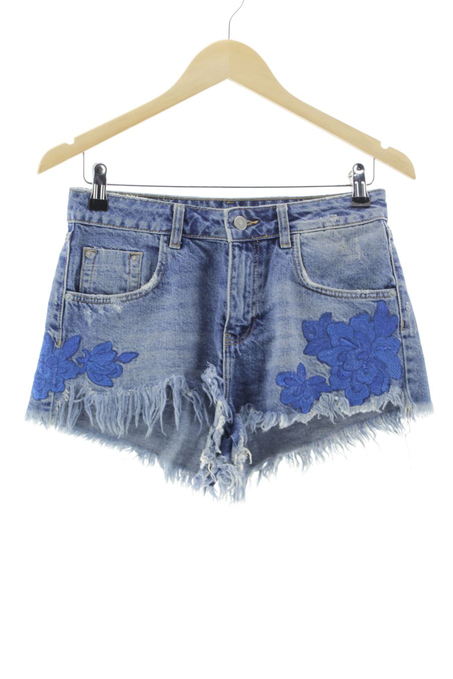 Pantalón corto de trf (ZARA) de la talla 34, de color azul de ropa vaquera