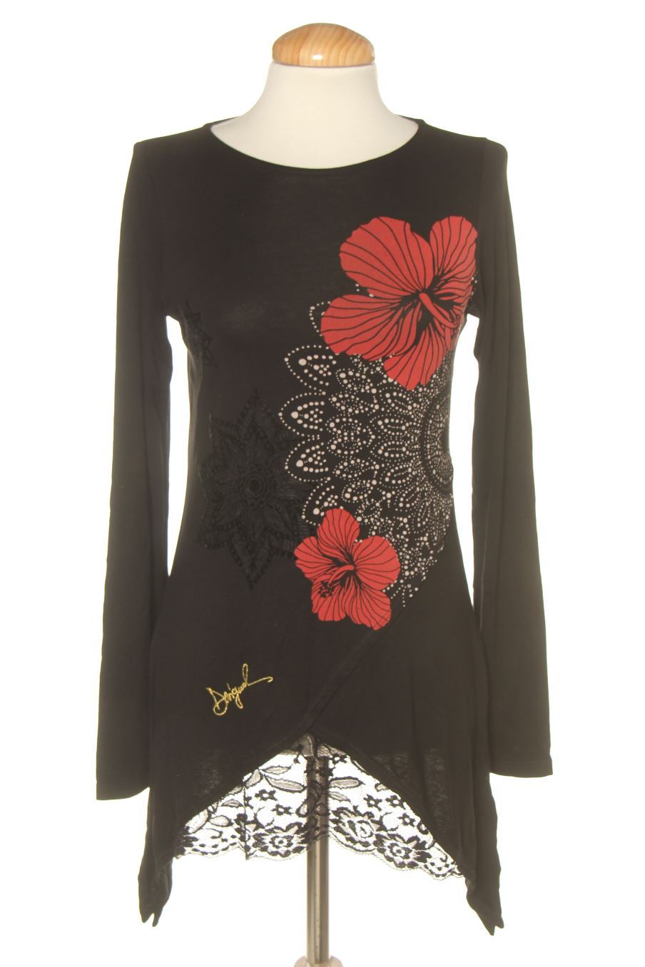 T-shirt à manches longues Desigual de la taille S, de couleur fleurs
