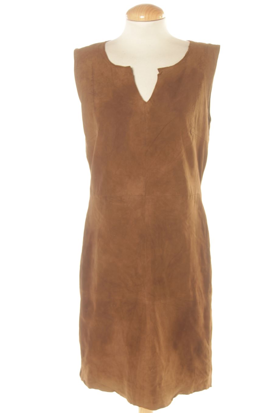Robe casual Monoprix de la taille 42, de couleur marron de cuir et daim