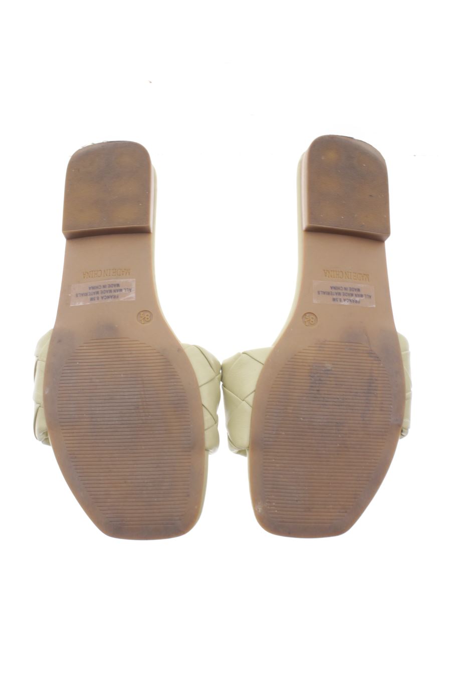 Sandalias planas de CUSHIONAIRE de la talla 39, de color verde de