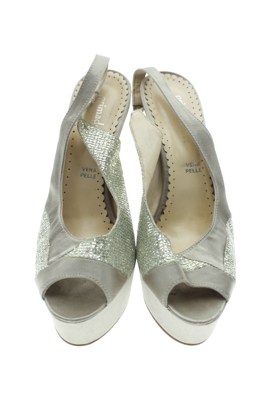 Sandalias tacon de Primadonna de la talla 36, de color verde de