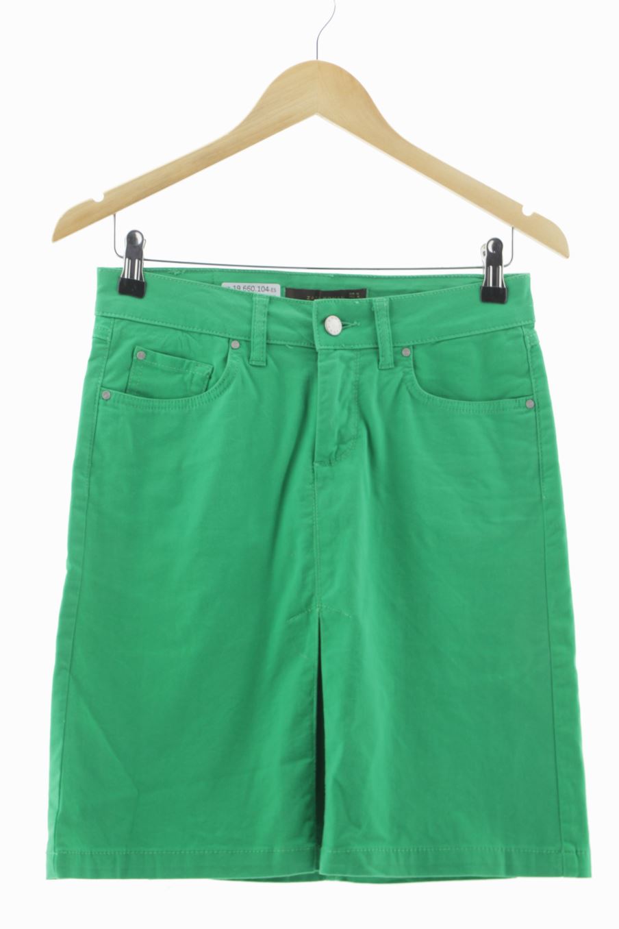 Falda de Zara de la talla 36, de color verde