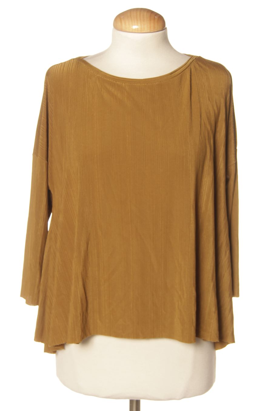 Camiseta manga larga de Zara de la talla S, de color verde