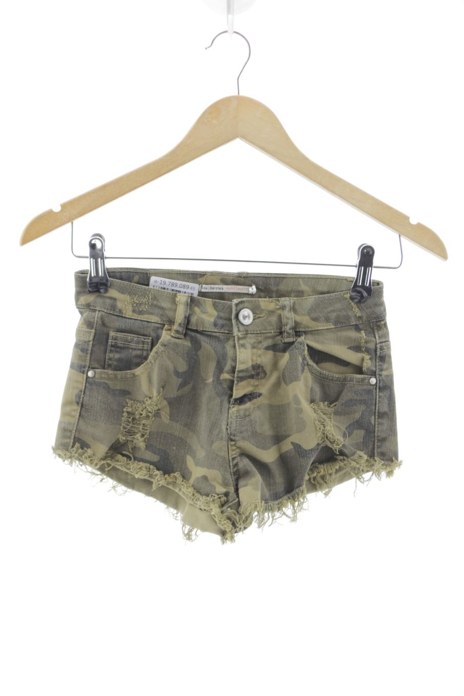 Shorts Bershka de la taille 34, de couleur imprimés de denim