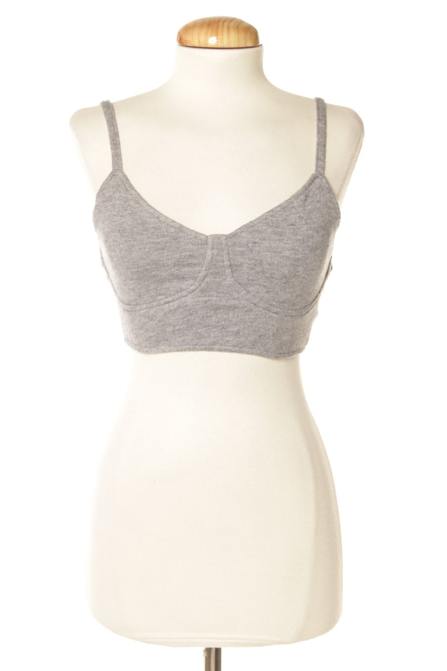 Top de Zara de la talla M, de color gris