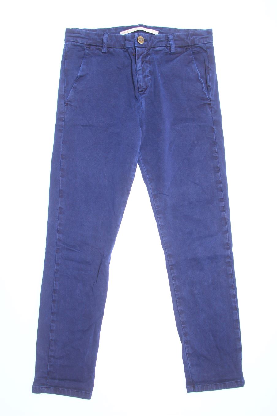 Pantalon Zara de la taille 34, de couleur bleu marine