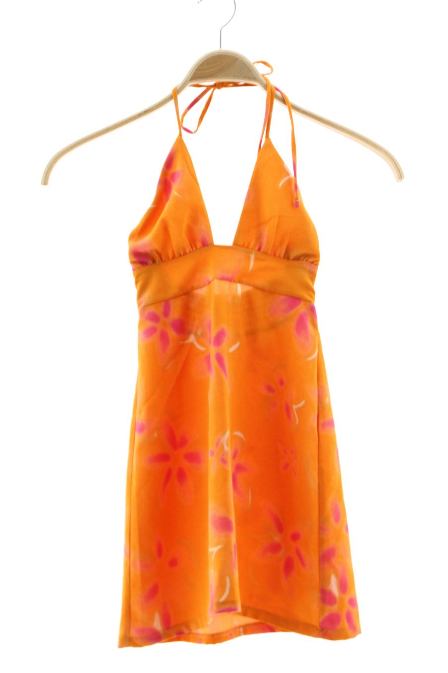 Robe casual Pull & Bear de la taille XS, de couleur orange