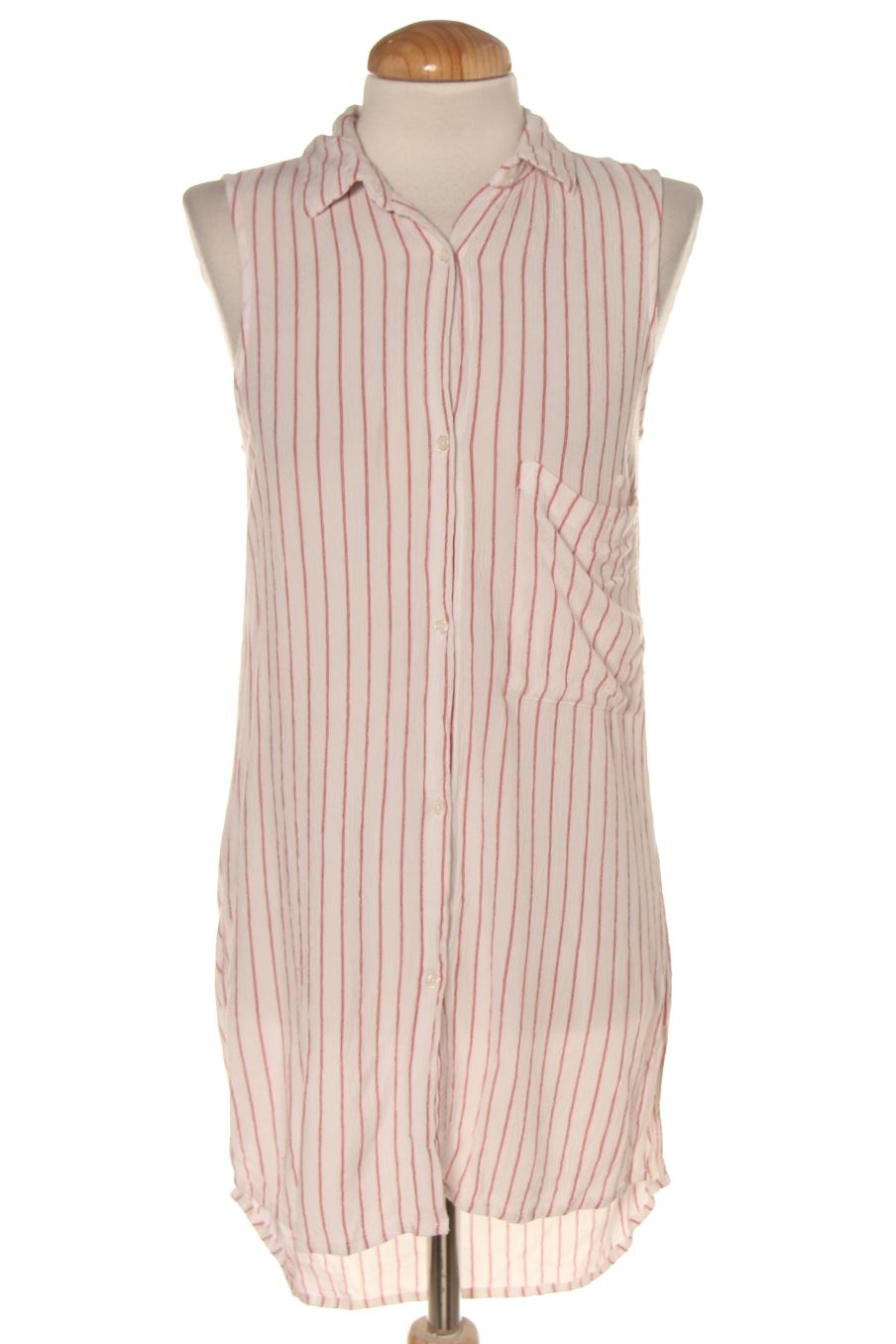 Ärmelloses Hemd von Bershka Größe XS, Farbe Gestreift, für