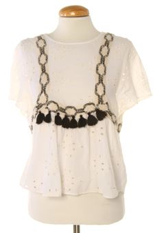Blusa de manga corta S trf (ZARA)