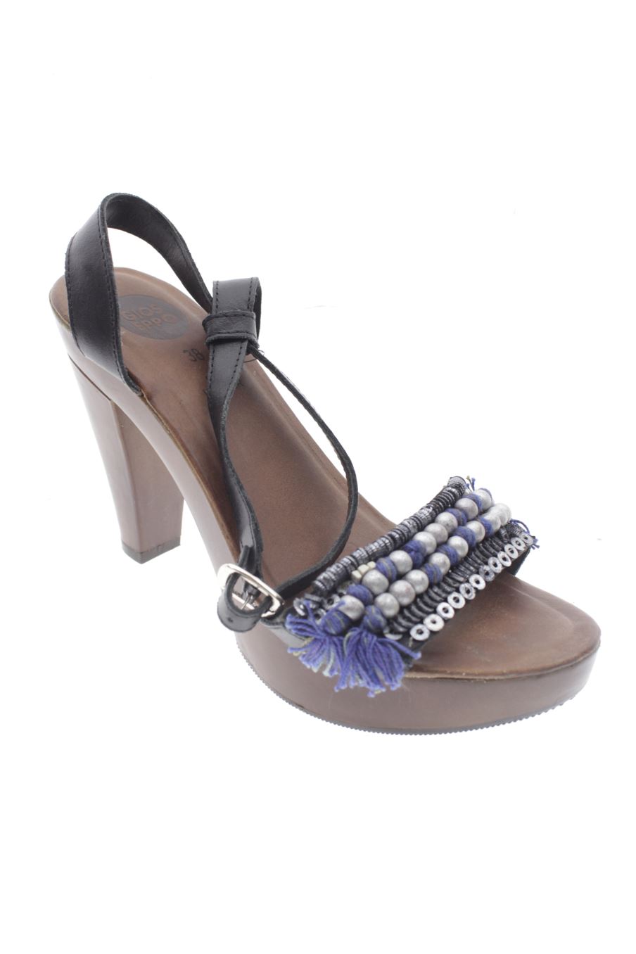 Sandalias tacon de Gioseppo de la talla 38, de color estampado de
