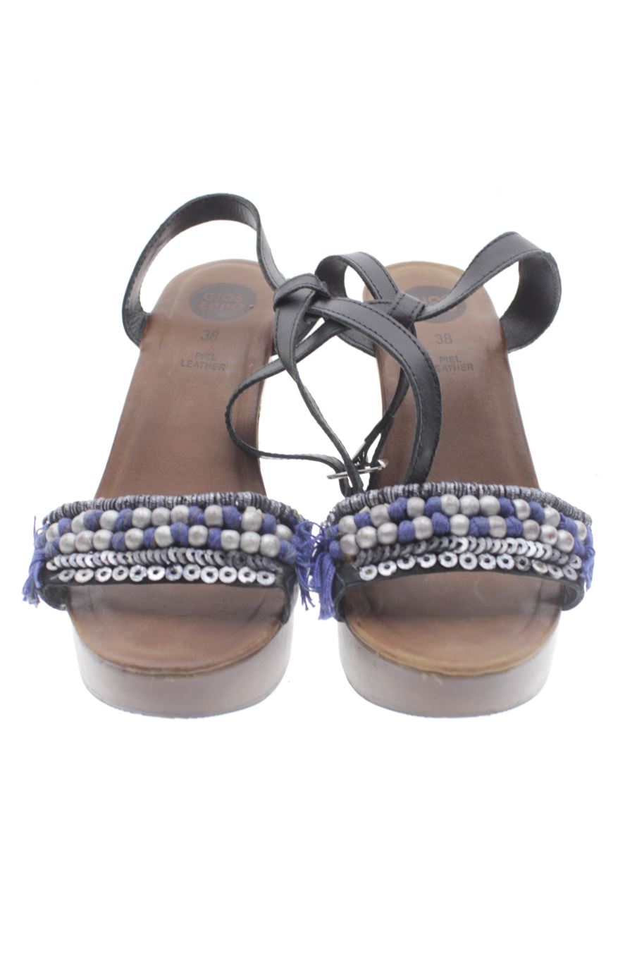 Sandalias tacon de Gioseppo de la talla 38, de color estampado de