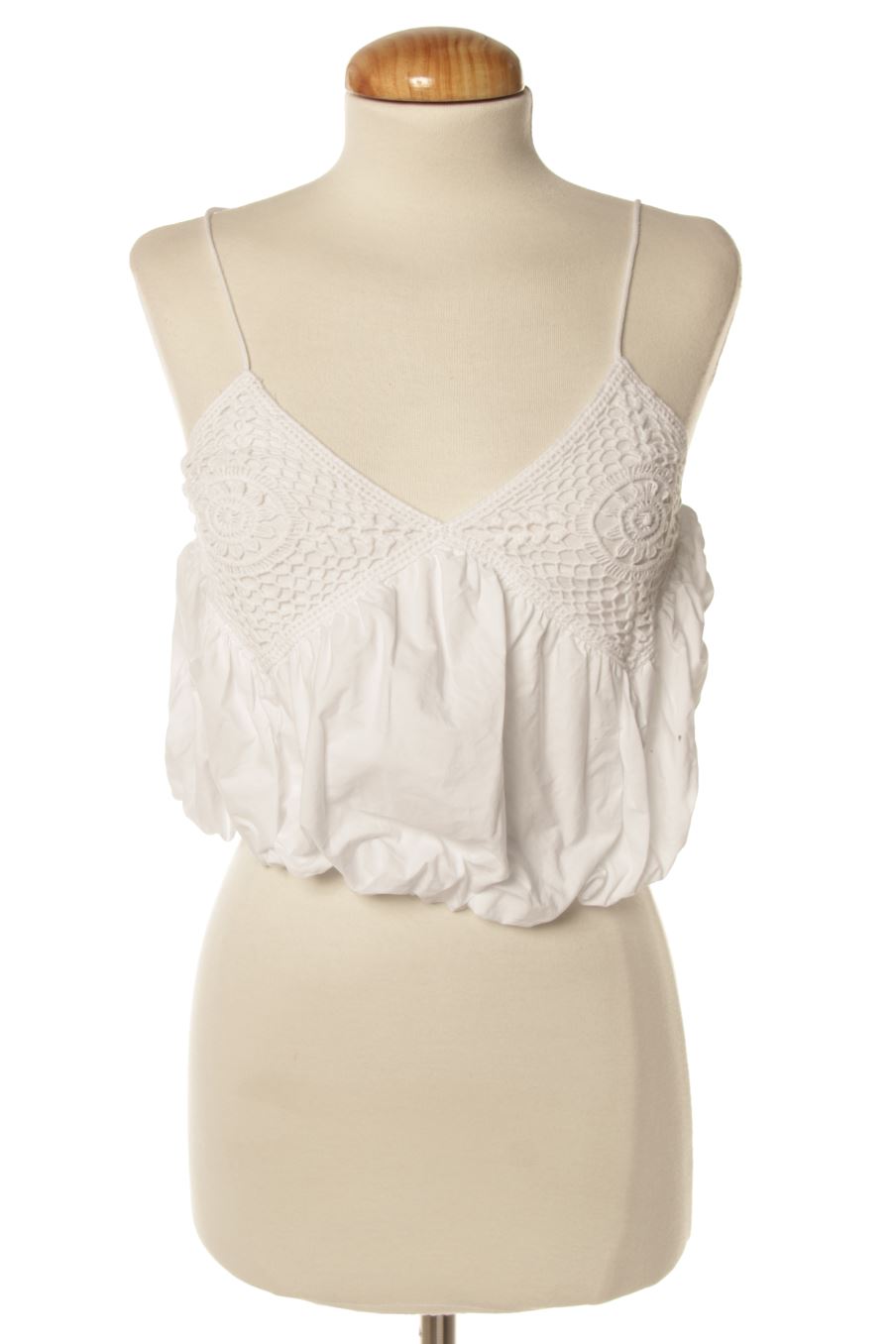 Top Zara de la taille S, de couleur blanc