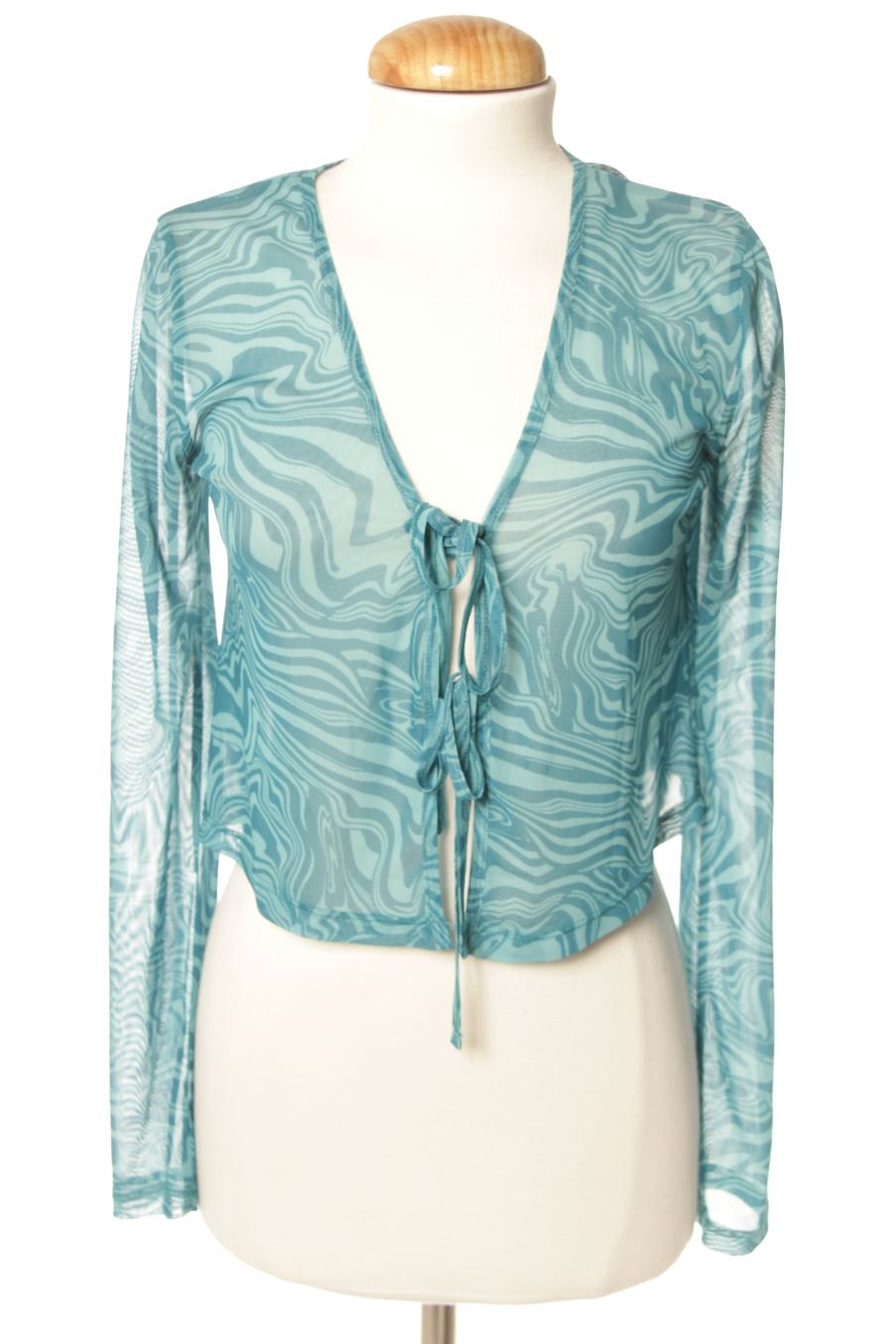 Blusa de manga larga de Pull & Bear de la talla M, de color turquesa