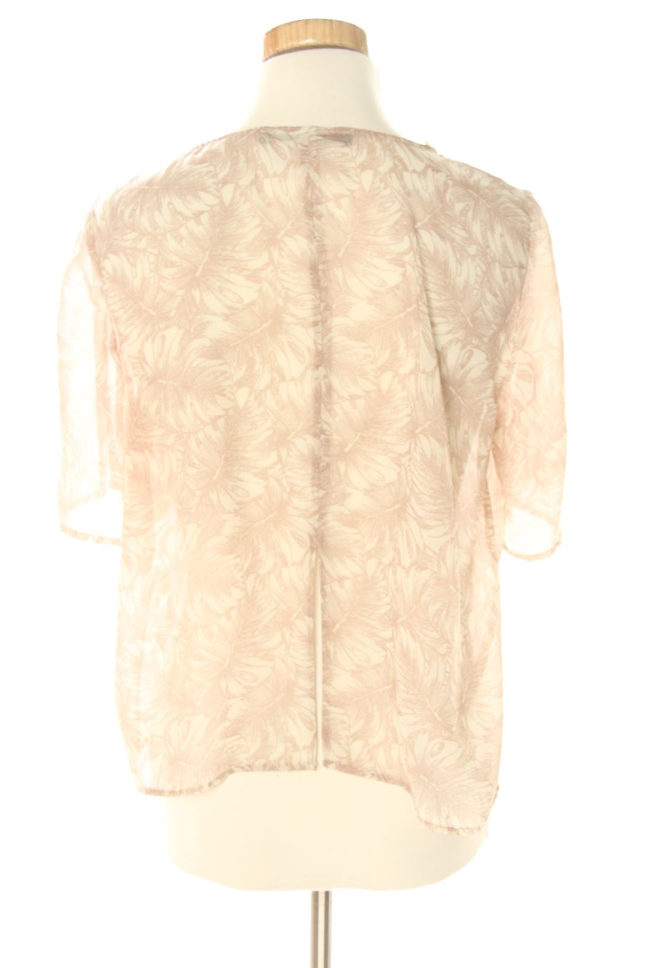 Blouse à manches courtes Zara de la taille S, de couleur beige