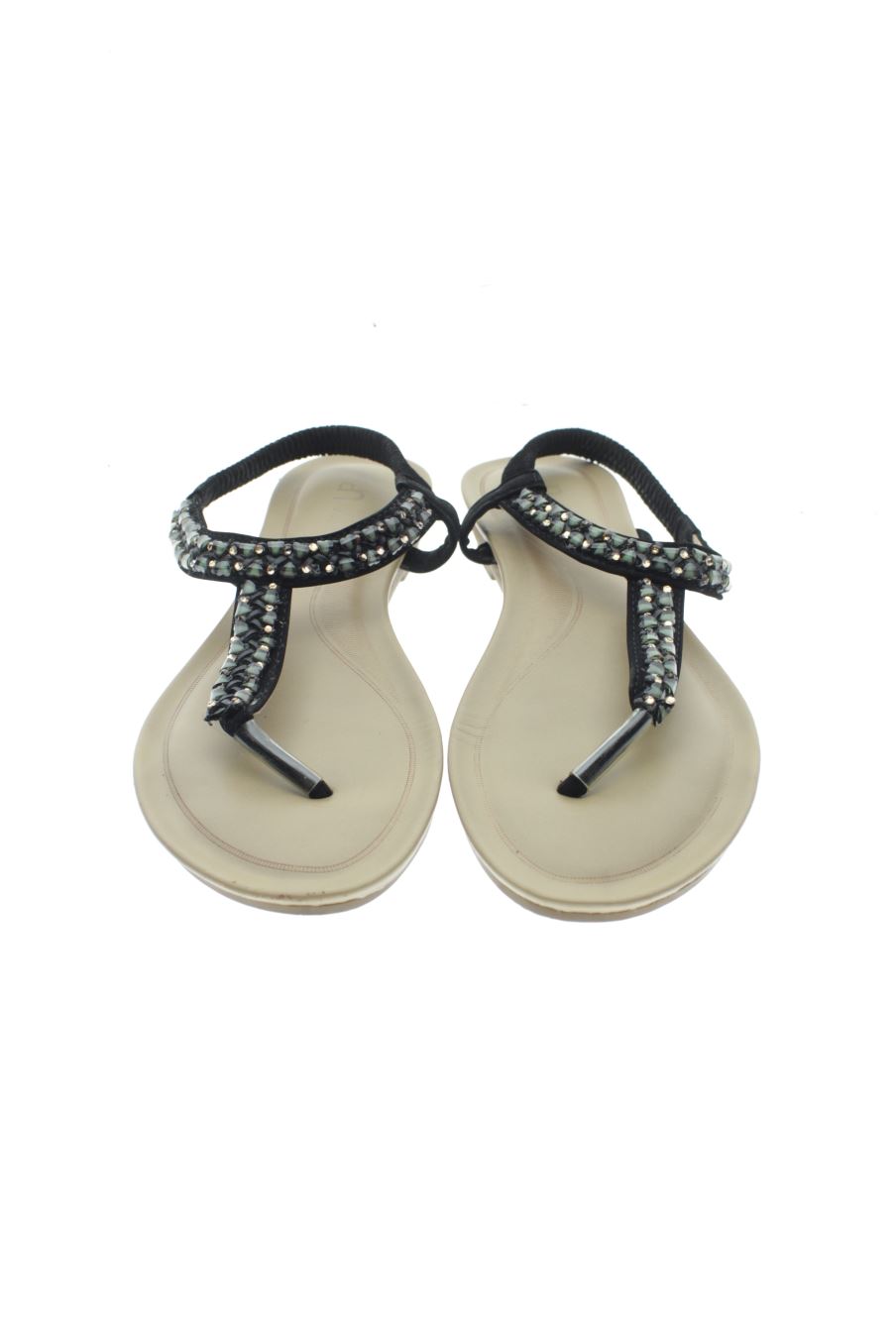 Sandalias planas de foxy UP de la talla 39, de color negro de
