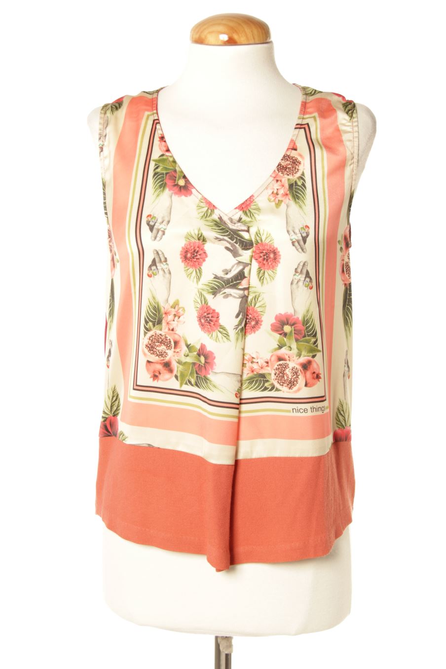 Aufwändiges Top von Nice Things Größe 36, Farbe Aufdruck, für