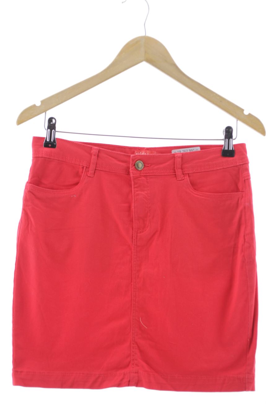 Jupe Tissaia de la taille 38, de couleur rouge