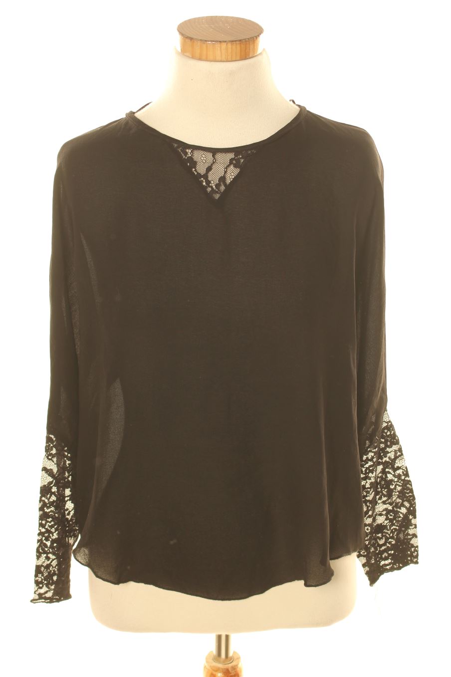 Blusa de manga larga de Zara de la talla XS, de color negro