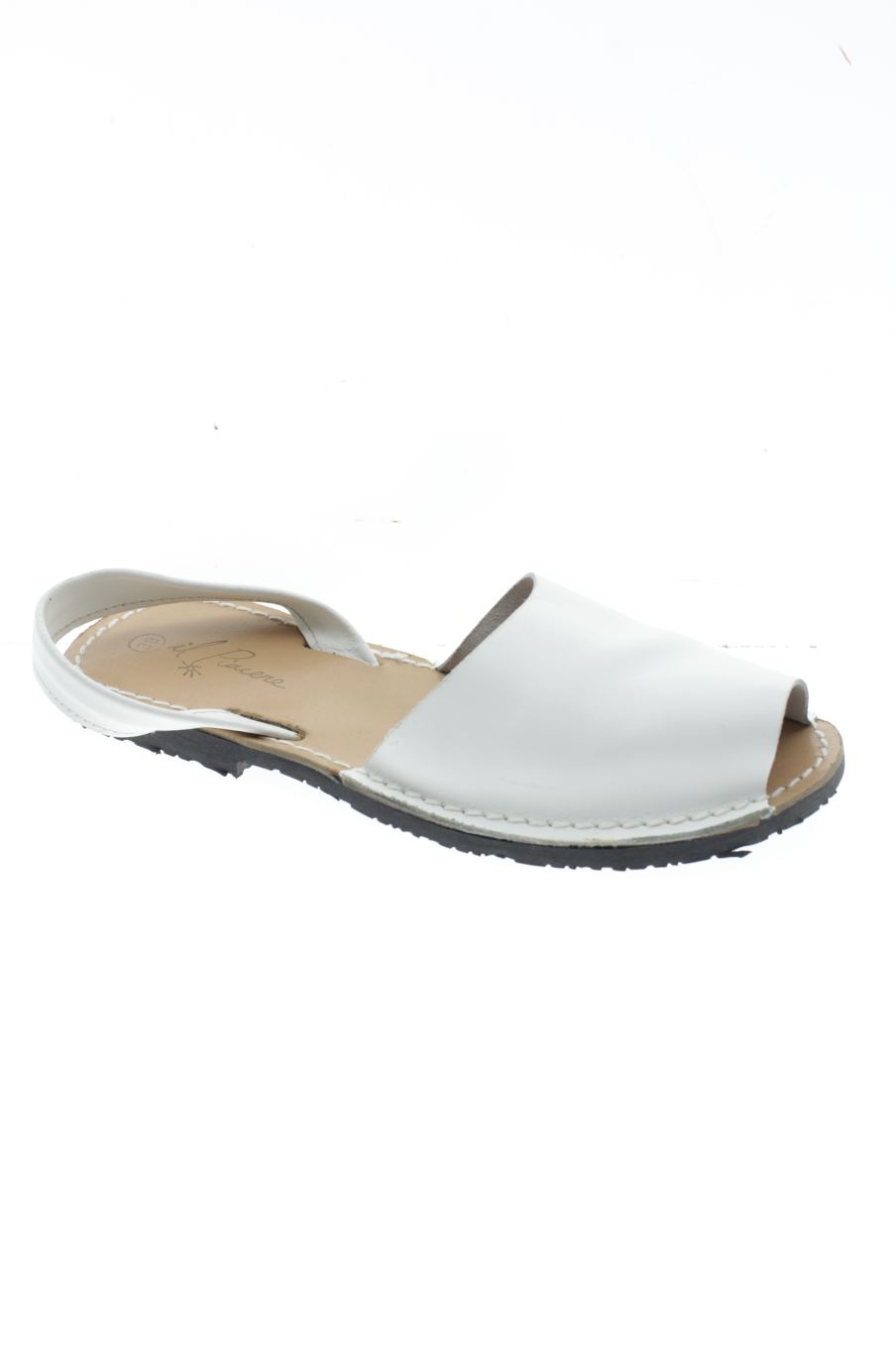 Sandalias planas de il piacere de la talla 38, de color blanco de