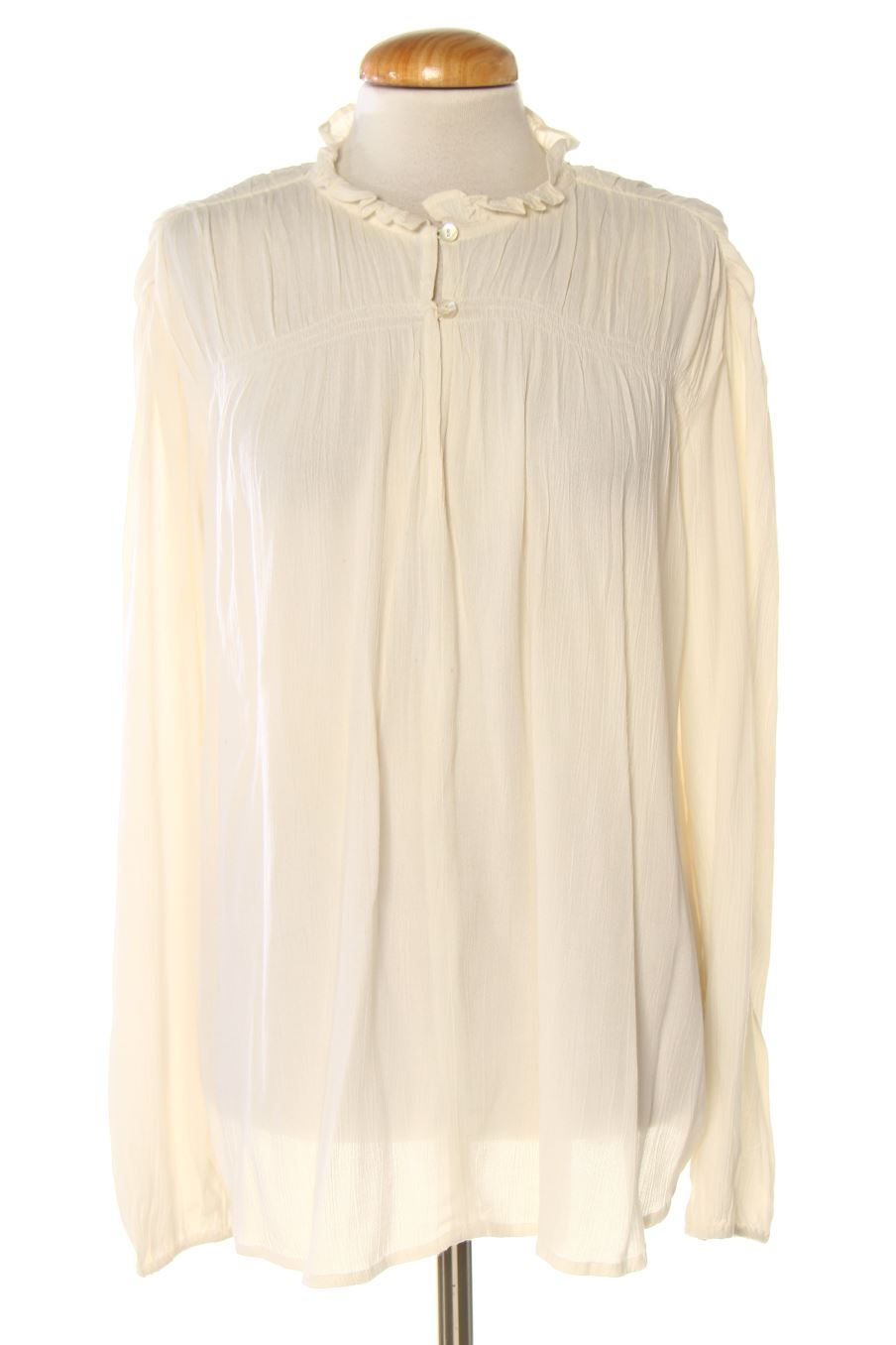 Langärmelige Bluse von SLOWLOVE Größe M, Farbe Weiss, für