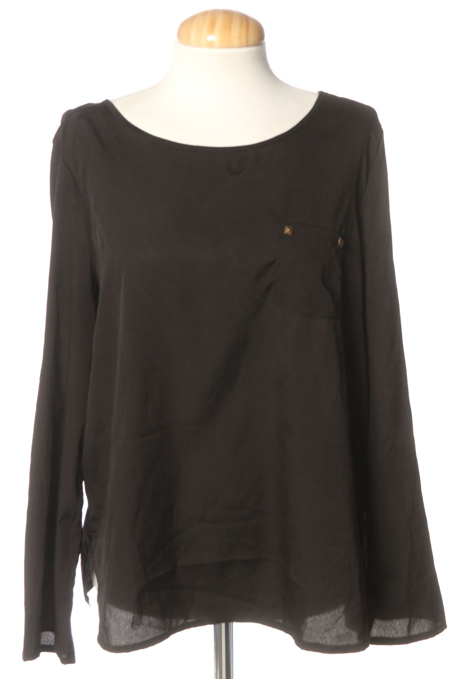 Blouse à manches longues SUITEBLANCO de la taille XL, de couleur noir