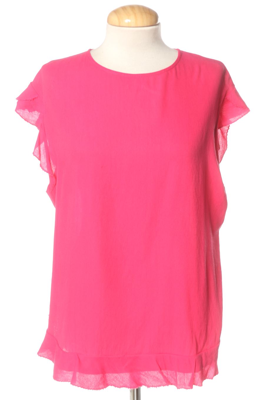 Blouse à manches courtes Mango de la taille L, de couleur rose