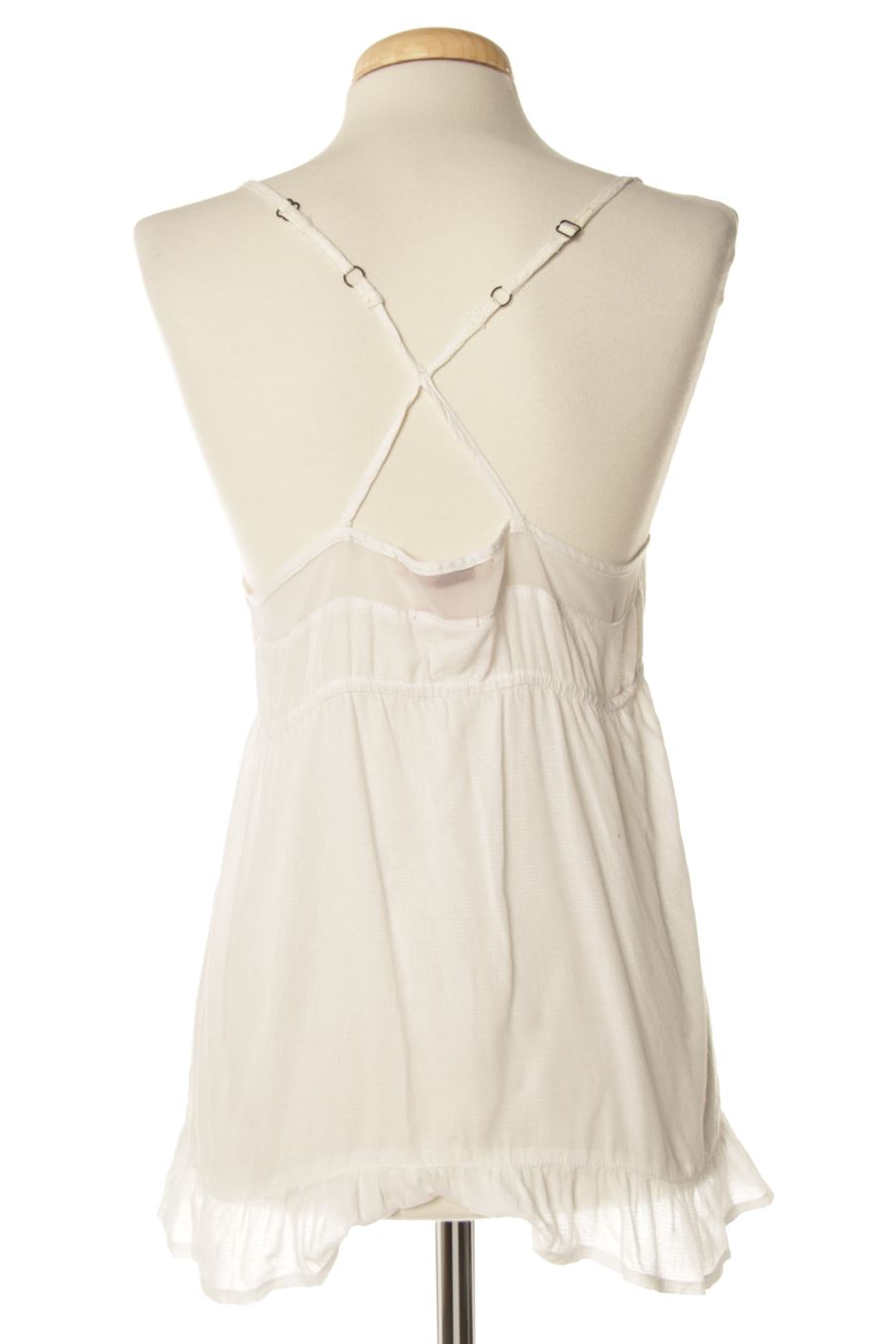 Top Bershka de la taille M, de couleur blanc