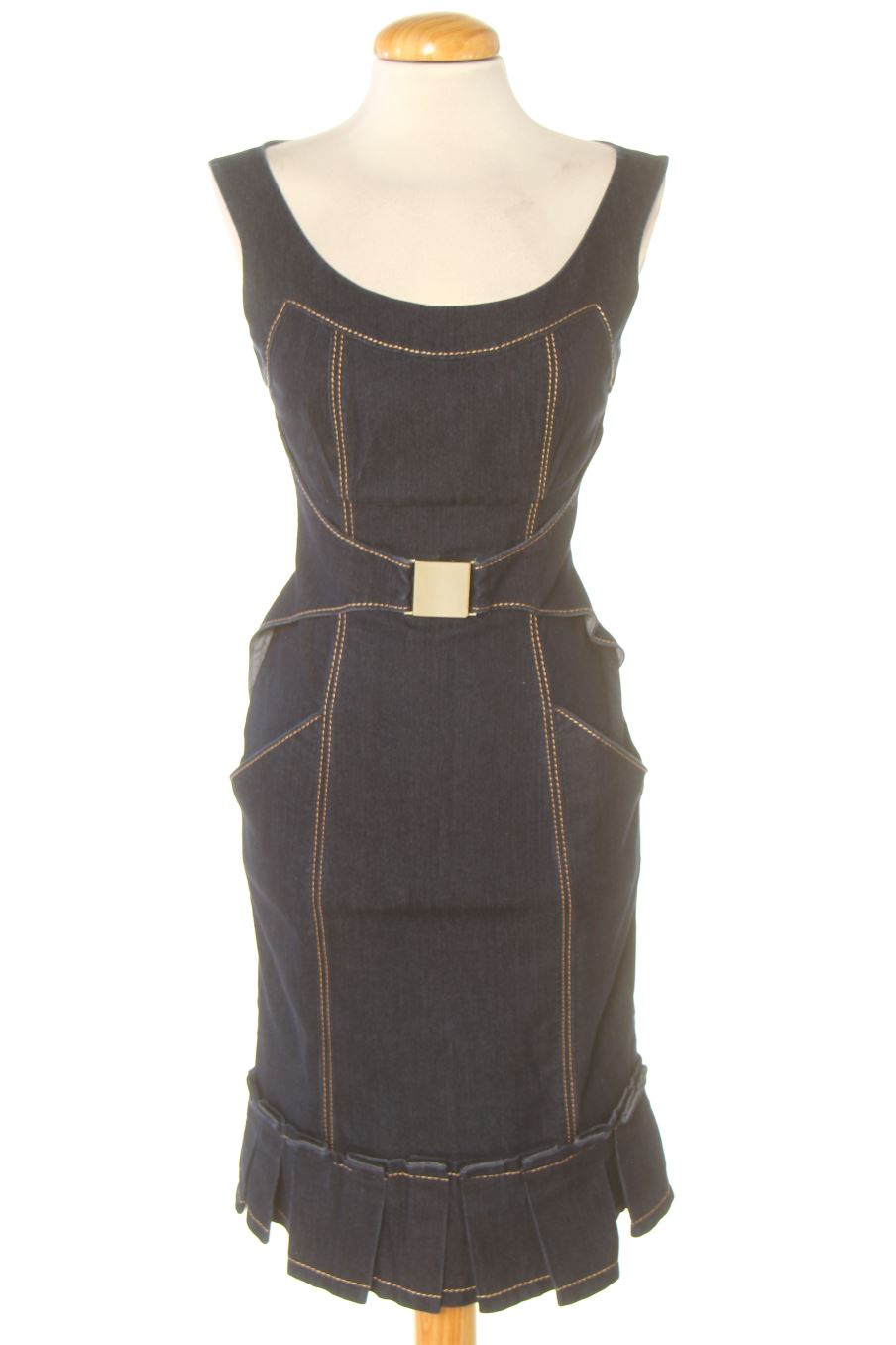 Robe casual Adolfo Dominguez de la taille 36, de couleur bleu de denim