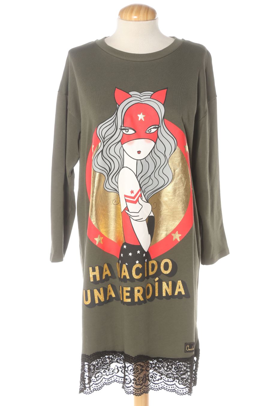 Robe casual anabel lee de la taille M, de couleur vert
