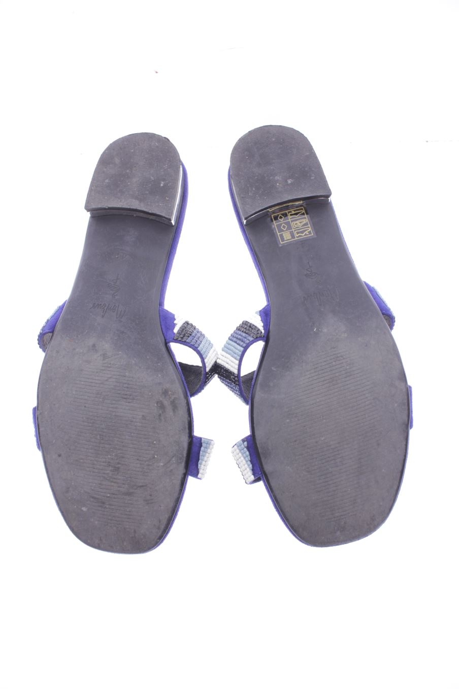 Sandalias planas de Menbur de la talla 41, de color azul de