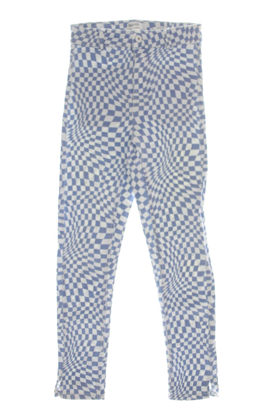 Jeans Bershka de la taille 36, de couleur carreaux de denim