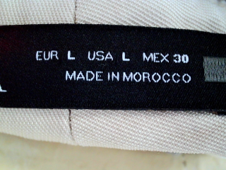 Pantalon Zara de la taille L, de couleur beige