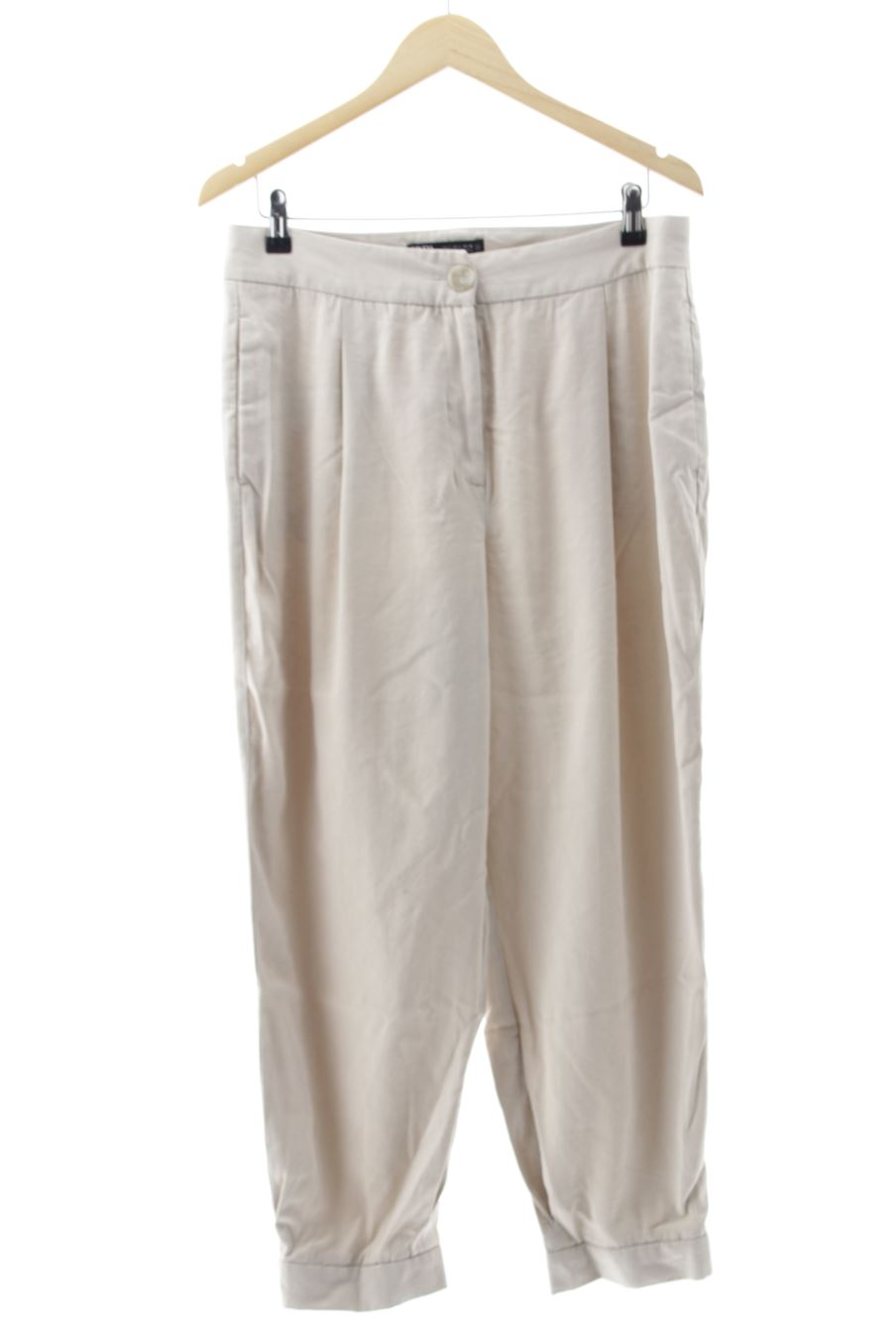 Pantalon Zara de la taille L, de couleur beige