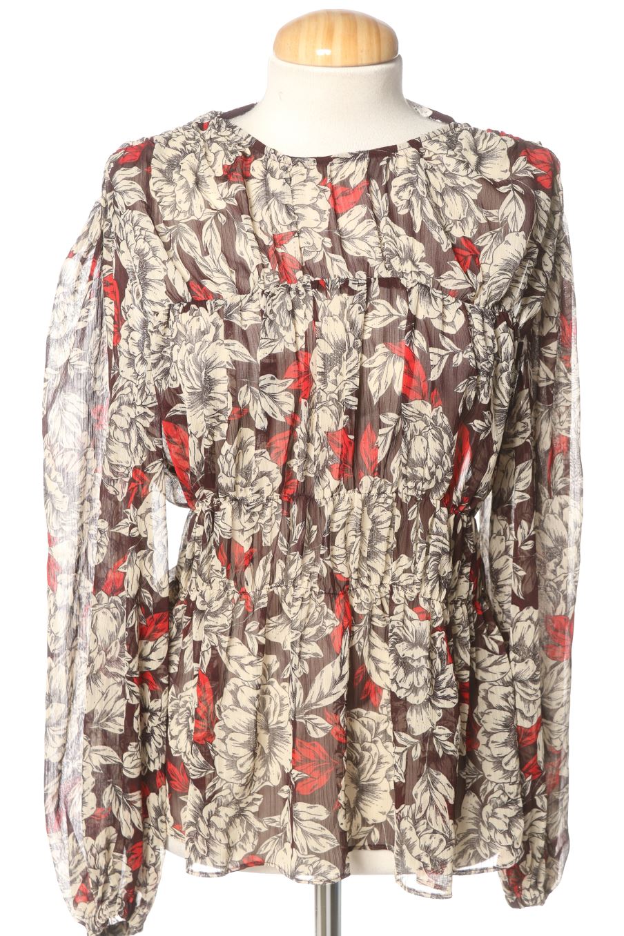 Blouse à manches longues Mango de la taille S, de couleur fleurs