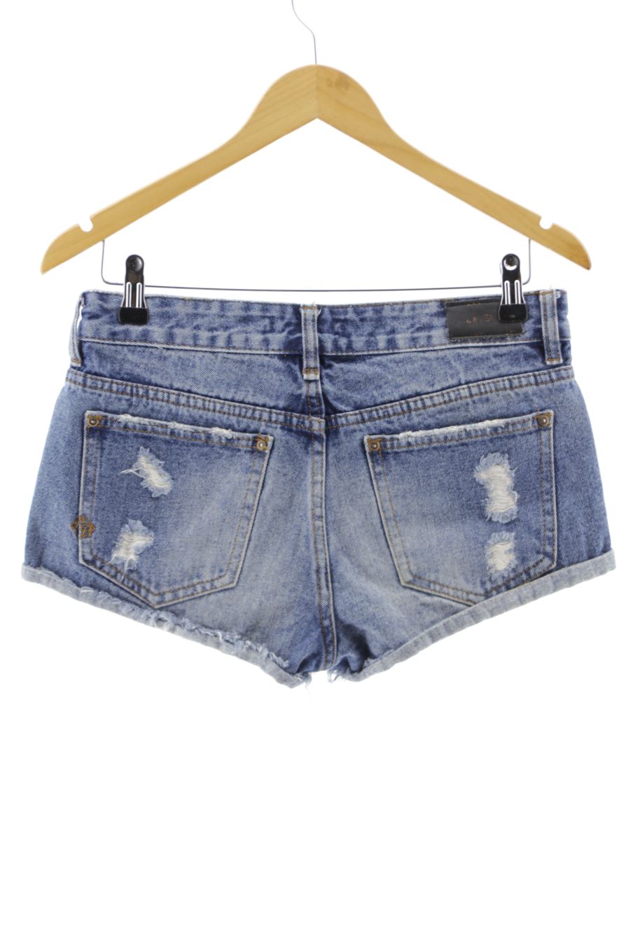 Shorts Pull & Bear de la taille 34, de couleur bleu de denim