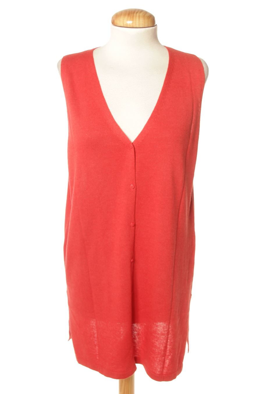 Chaleco de tela de Mango de la talla S, de color rojo