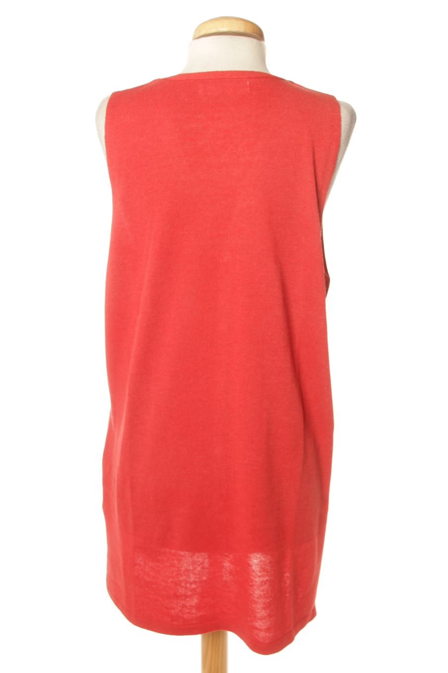 Chaleco de tela de Mango de la talla S, de color rojo