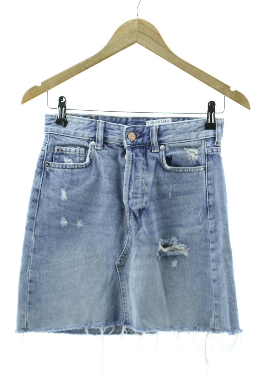 Jupe H&M de la taille 34, de couleur bleu de denim