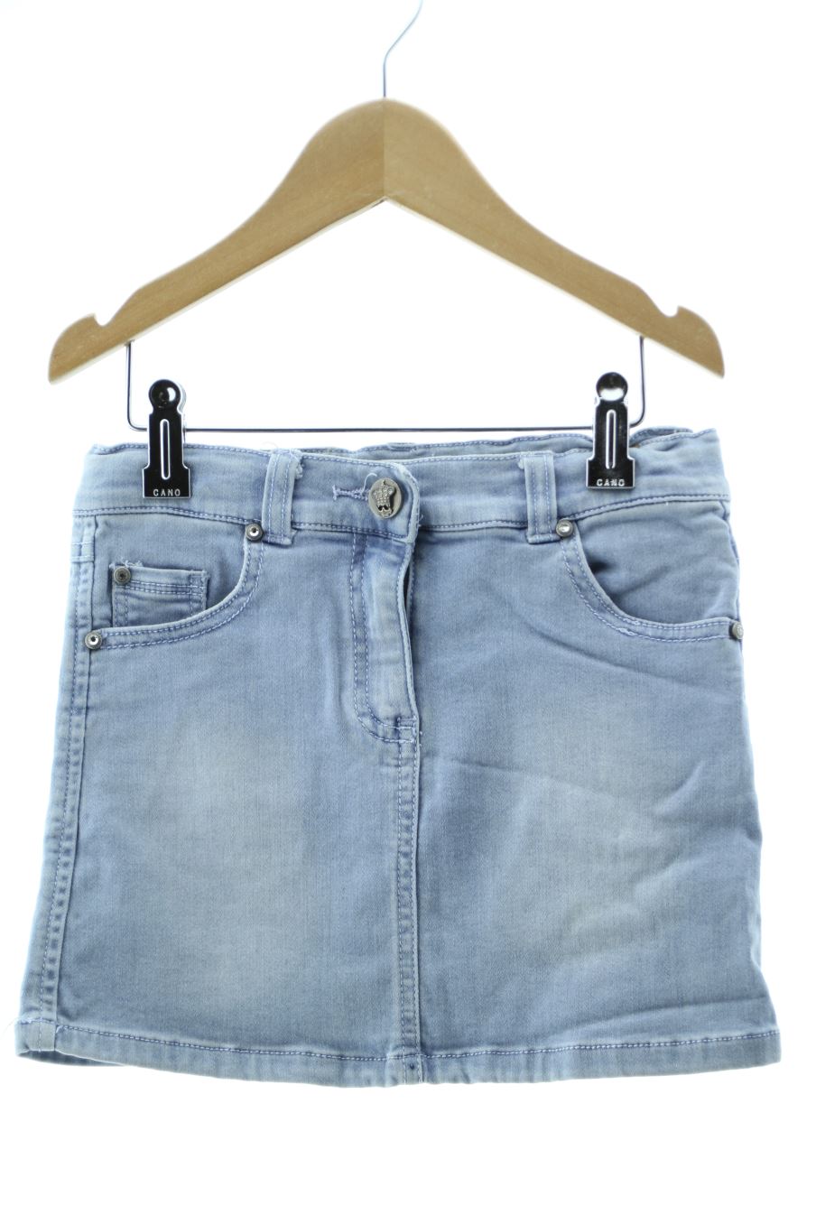 Jupe 3 Pommes de la taille 7 ans de denim de seconde main
