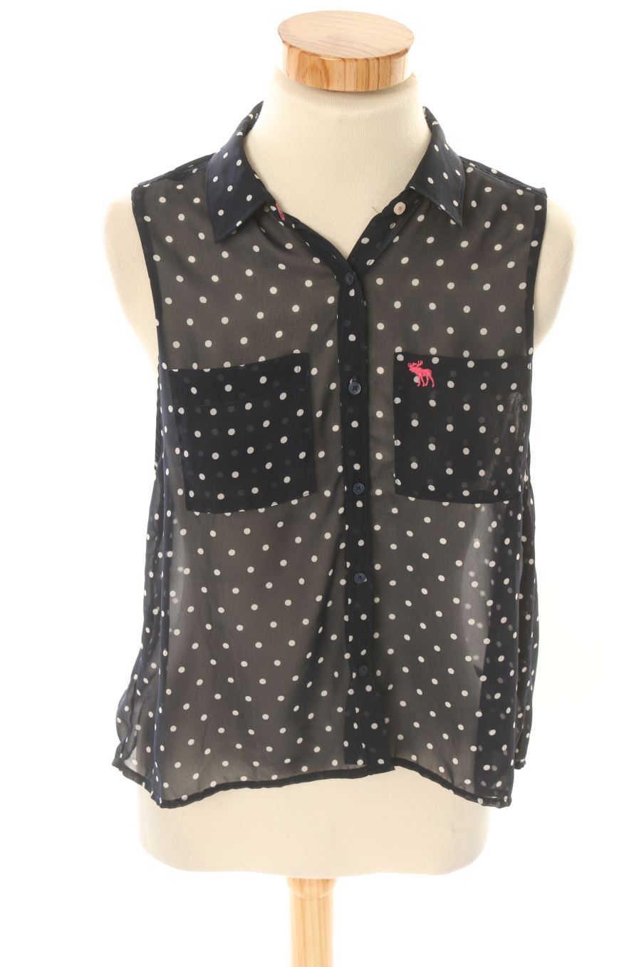 Camisa sin mangas de Abercrombie & Fitch de la talla XS, de color azul marino
