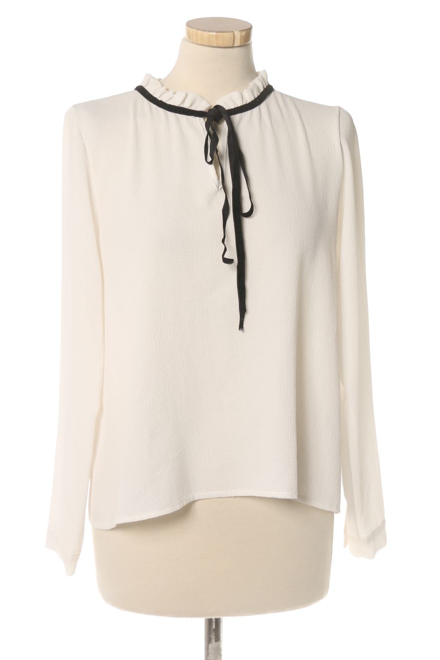Blouse à manches longues Boohoo de la taille M, de couleur blanc