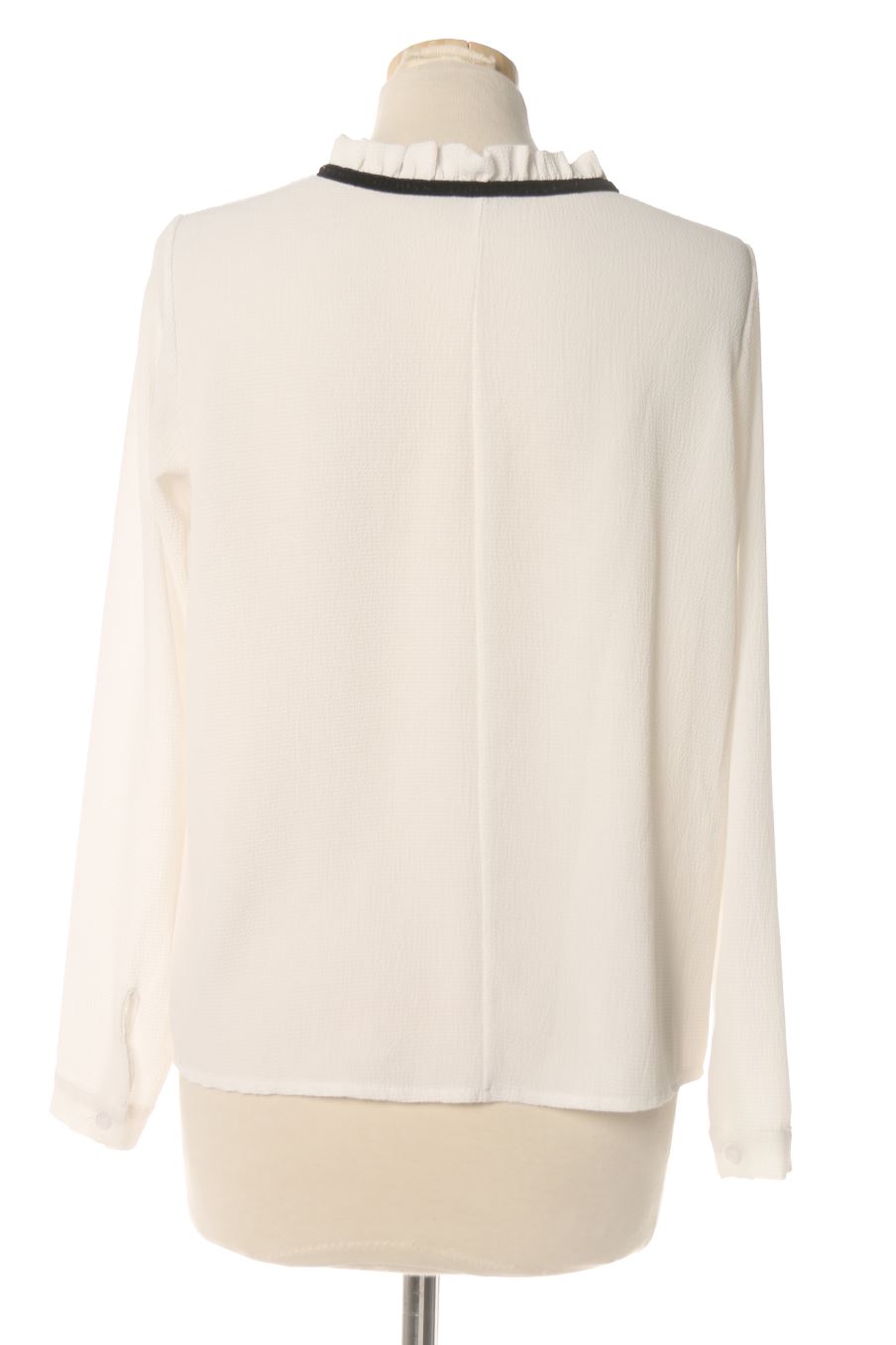 Blouse à manches longues Boohoo de la taille M, de couleur blanc