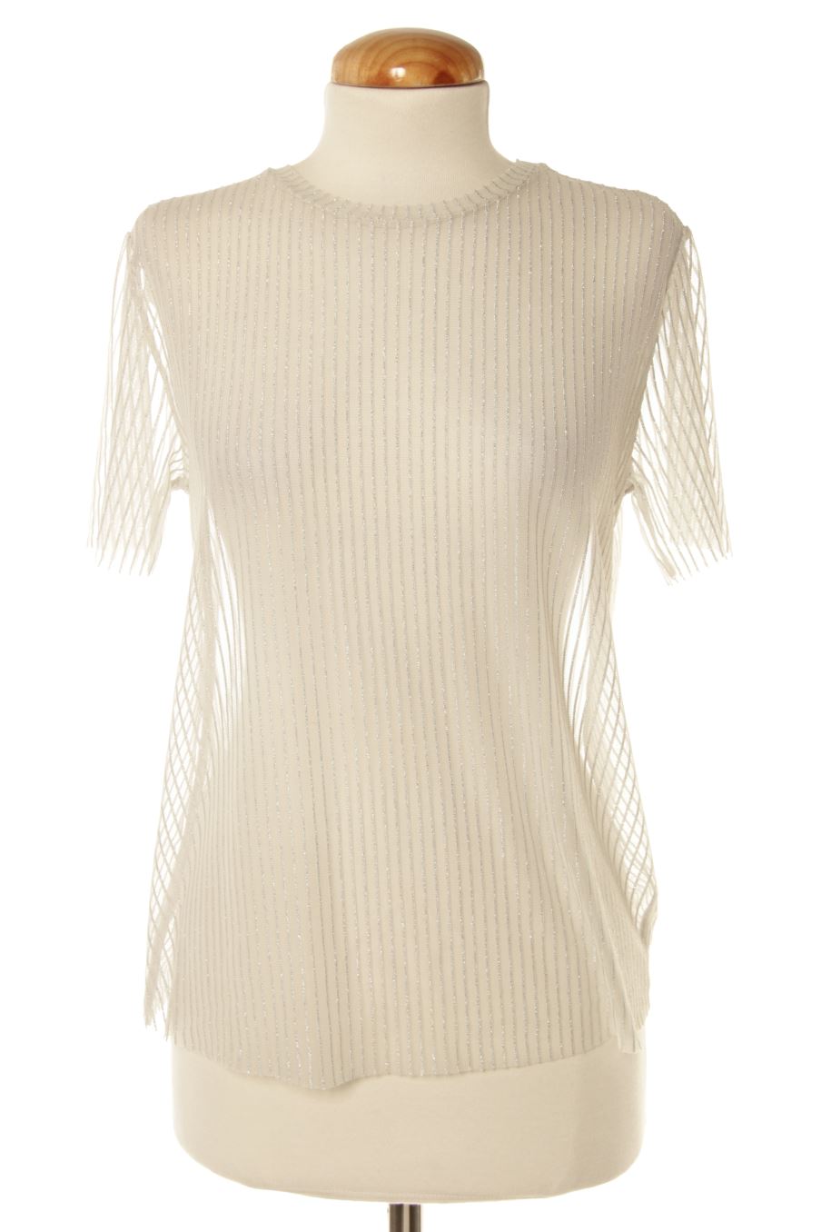 Blusa de manga corta de Zara de la talla M, de color gris
