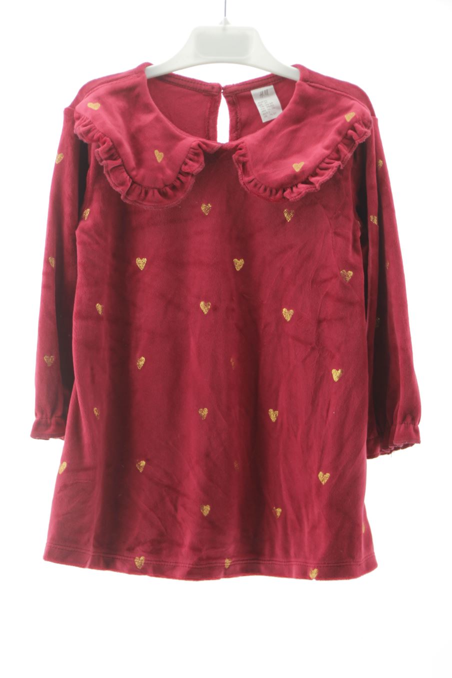 Vestido de H&M de la talla 18 meses de terciopelo de segunda mano