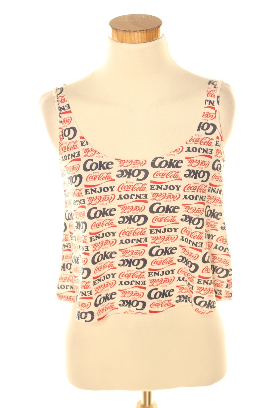Camiseta sin mangas de Coca-cola de la talla S, de color estampado