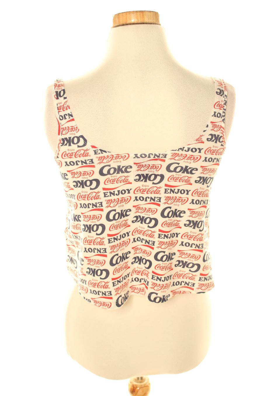 Camiseta sin mangas de Coca-cola de la talla S, de color estampado