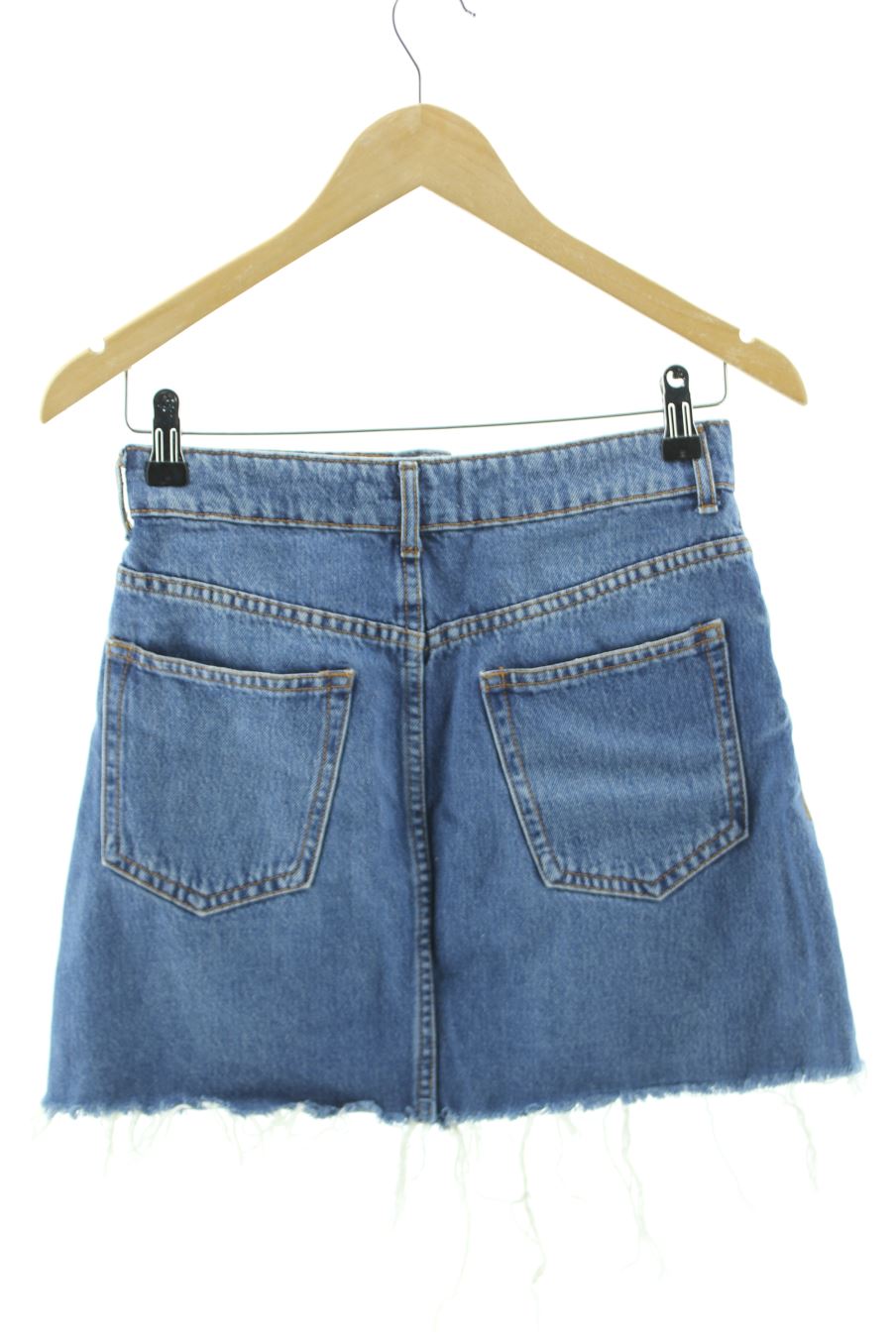 Jupe Bershka de la taille 36, de couleur bleu de denim