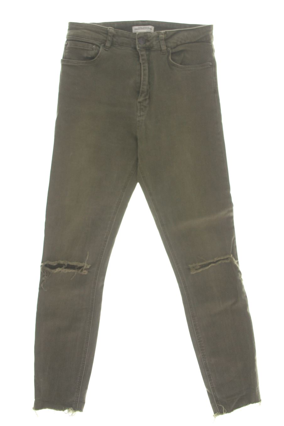 Jeans von Zara Größe 38, Farbe Grün, aus Jeanskleidung für