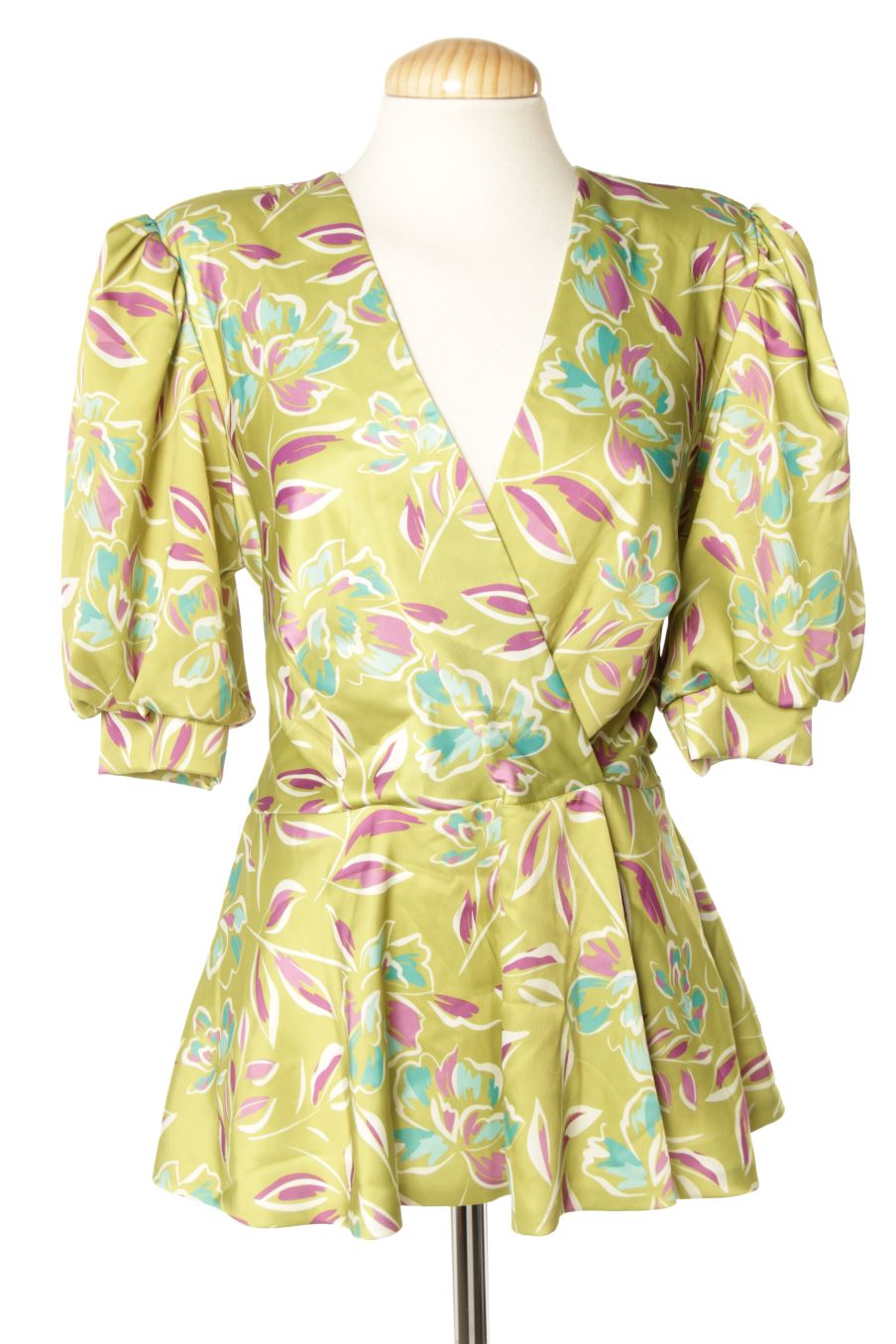 Blusa de manga corta de PERCENTIL de la talla 42, de color verde