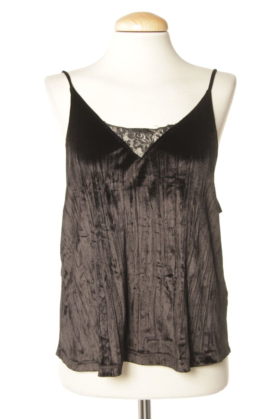 Top Stradivarius de la taille S, de couleur noir de velours